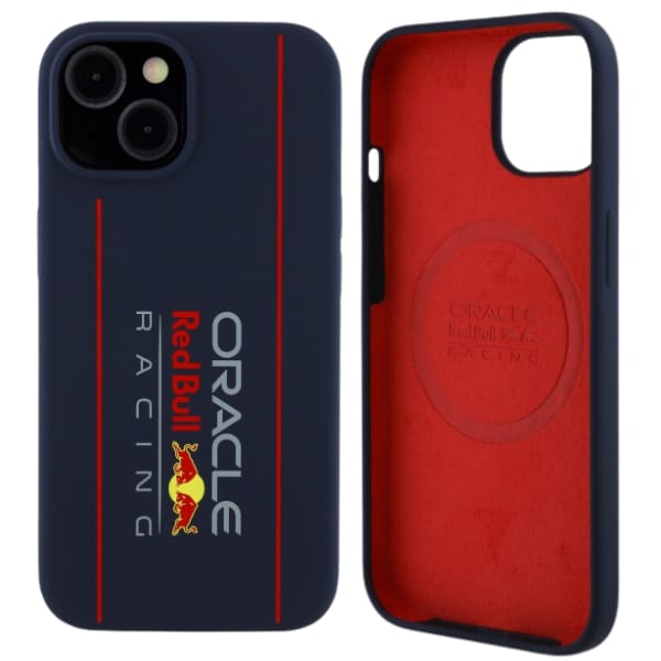 Red Bull RBHMP15S24SIOLRV iPhone 15 6.1" hardcase granatowy/navy Silicone Vertical Logo MagSafe