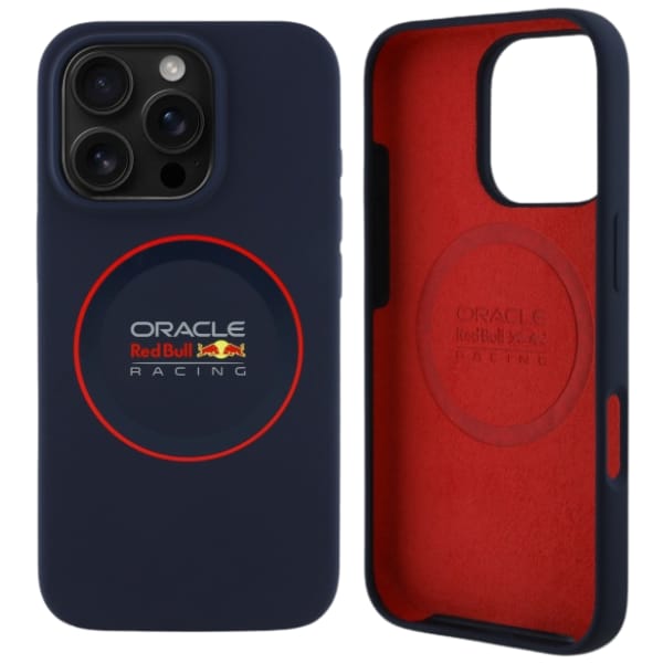 Red Bull RBHMP16X24SIILVR iPhone 16 Pro   Max 6.9" hardcase granatowy/navy Silicone Red Ring MagSafe