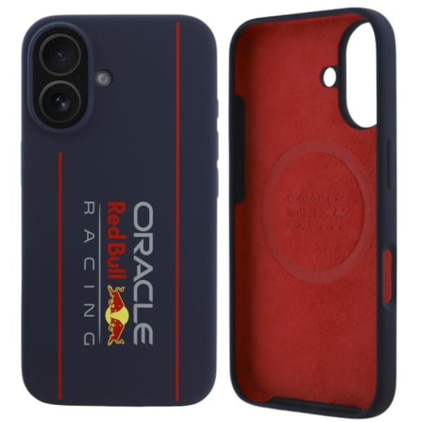 Red Bull RBHMP16S24SIOLRV iPhone 16 6.1"  hardcase granatowy/navy Silicone Vertical Logo MagSafe