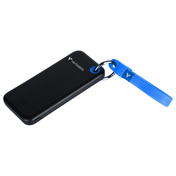 Dysk Zewnętrzny Verbatim Pocket SSD 1TB   - brelok do kluczy z kablem USB 3.2 gen.2 czarno-niebieski/black-blue 32191