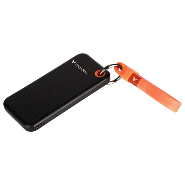 Dysk Zewnętrzny Verbatim Pocket SSD 2TB   - brelok do kluczy z kablem USB 3.2 gen.2 czarno-pomarańczowy/black-orange 32197