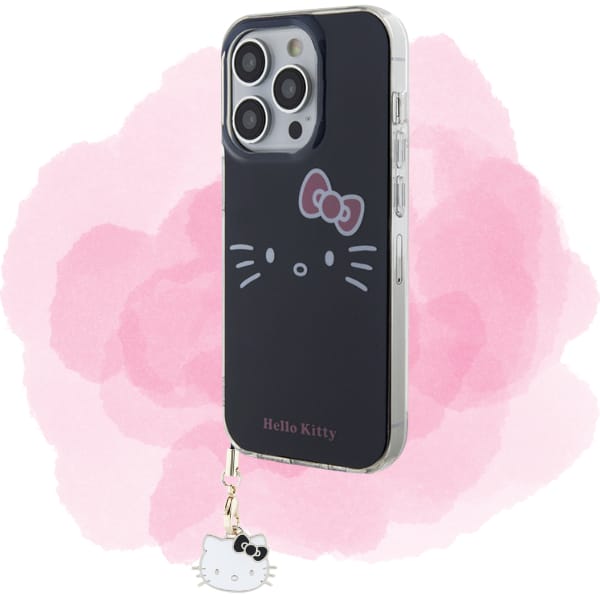 Hello Kitty zawieszka HKCPMKHK Phone     Strap czarny/black Charm Kitty Head