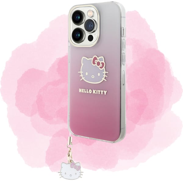 Hello Kitty zawieszka HKCPMKHP Phone     Strap różowy/pink Charm Kitty Head