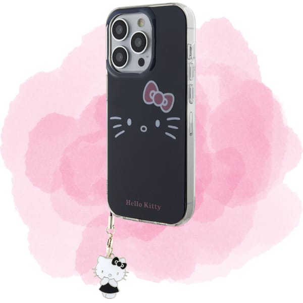 Hello Kitty zawieszka HKCPMKK Phone      Strap czarny/black Charm Kitty Cute