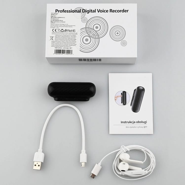 Dyktafon Q77 podsłuch na magnes 32GB