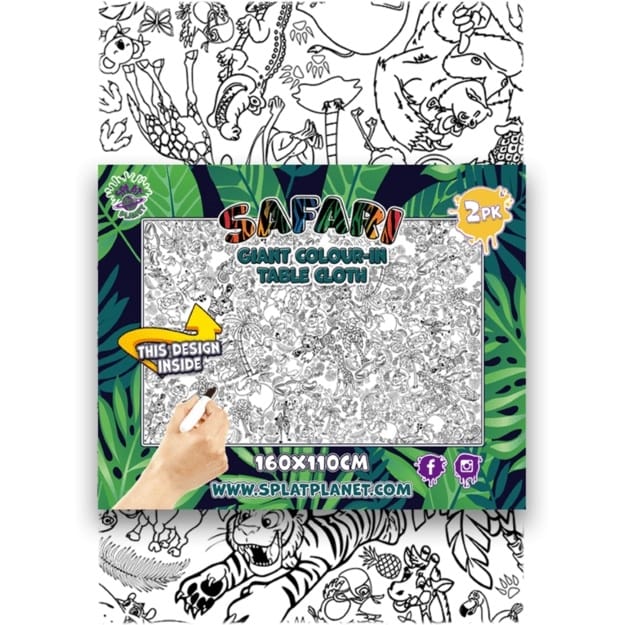 Obrus do kolorowania 160x110cm SAFARI (2szt.) Panta Plast