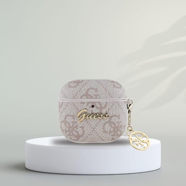 Guess GUA4G4GSMP AirPods 4 cover         różowy/pink 4G Charm Collection