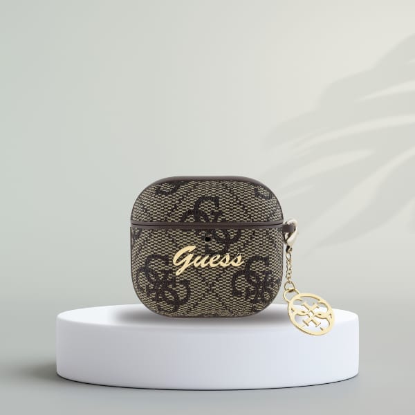 Guess GUA4G4GSMW AirPods 4 cover         brązowy/brown 4G Charm Collection