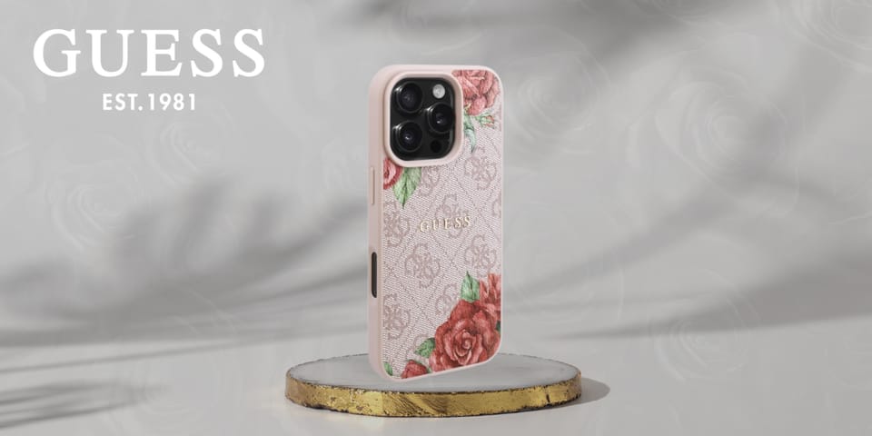 Guess GUHMP16XP4ROPEMCP iPhone 16 Pro    Max 6.9" różowy/pink hardcase 4G Flowers Print MagSafe