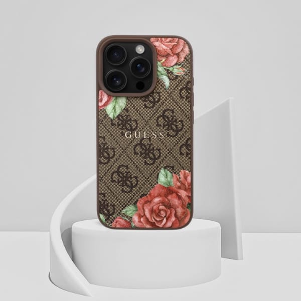 Guess GUHMP16XP4ROPEMCW iPhone 16 Pro    Max 6.9" brązowy/brown hardcase 4G Flowers Print MagSafe
