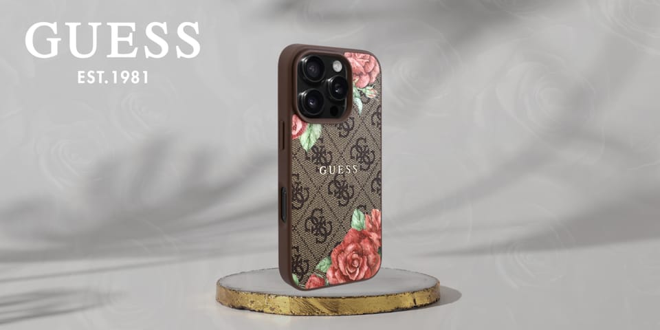 Guess GUHMP16XP4ROPEMCW iPhone 16 Pro    Max 6.9" brązowy/brown hardcase 4G Flowers Print MagSafe