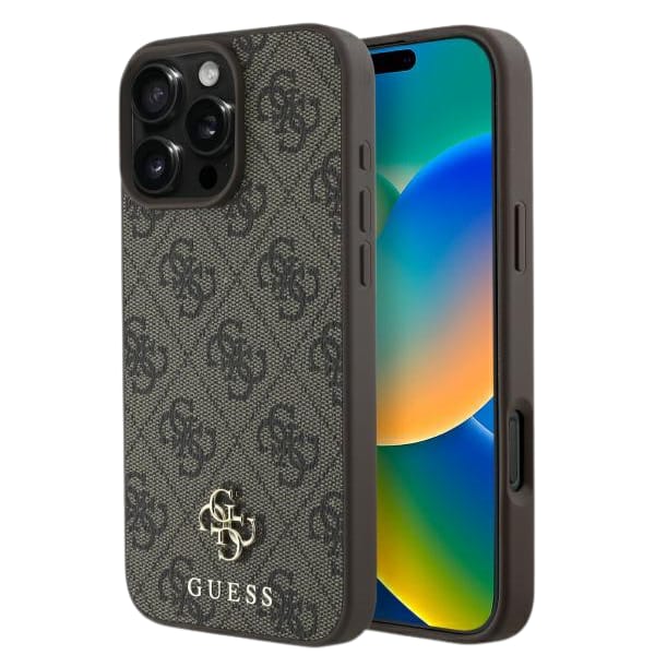 Etui Guess HC PU 4G Small 4G and Classic do iPhone 16 Pro MagSafe brązowy