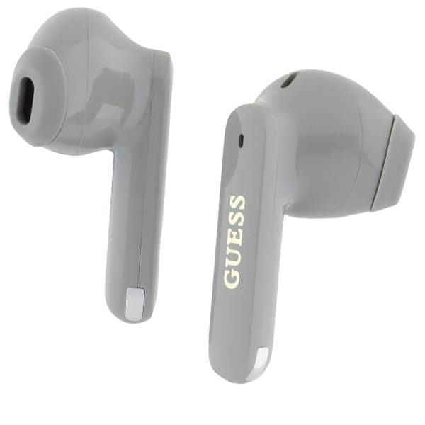 Guess słuchawki Bluetooth GUTWSC2MCDSE   TWS + stacja dokująca taupe Elongated Metalic Printed Logo