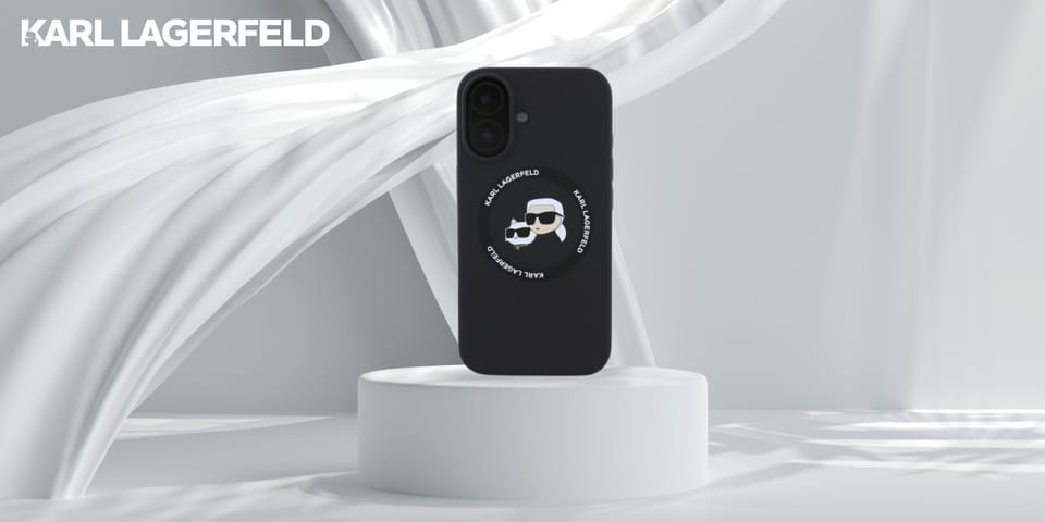Karl Lagerfeld KLHMP16SSKCHTCK iPhone 16 6.1" czarny/black hardcase Silicone Karl&Choupette Heads MagSafe