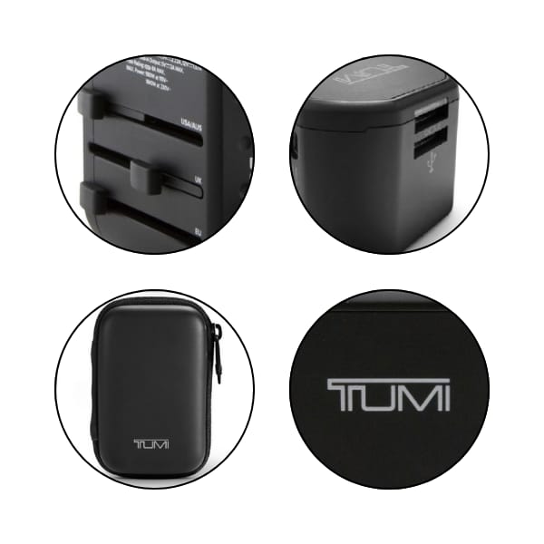 TUMI TUTA20WMSLK Travel Adapter 20W       USB-C / 2xUSB-A czarny/black