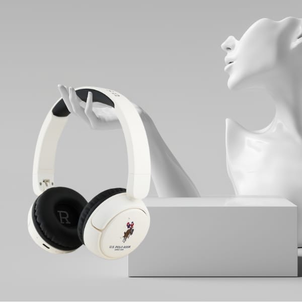 US Polo słuchawki nauszne Bluetooth      USHPV6PUNH biały/white DH Color Logo