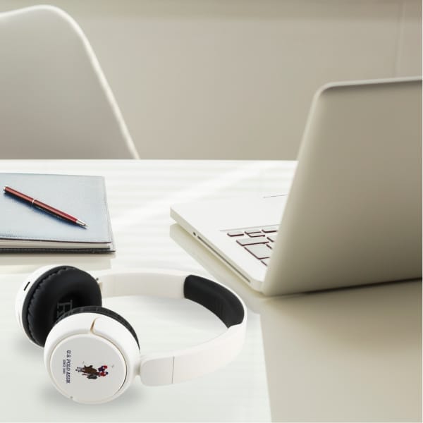 US Polo słuchawki nauszne Bluetooth      USHPV6PUNH biały/white DH Color Logo