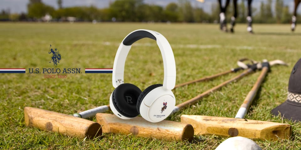 US Polo słuchawki nauszne Bluetooth      USHPV6PUNH biały/white DH Color Logo