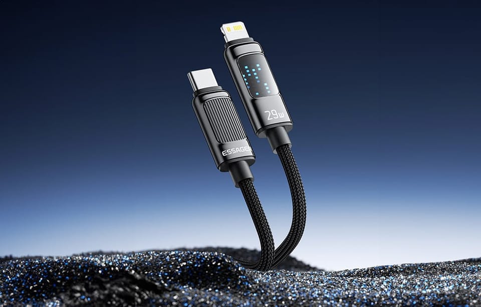 Kabel USB Essager EXCTL-LG0A-P USB-C do lightning 29W 1m