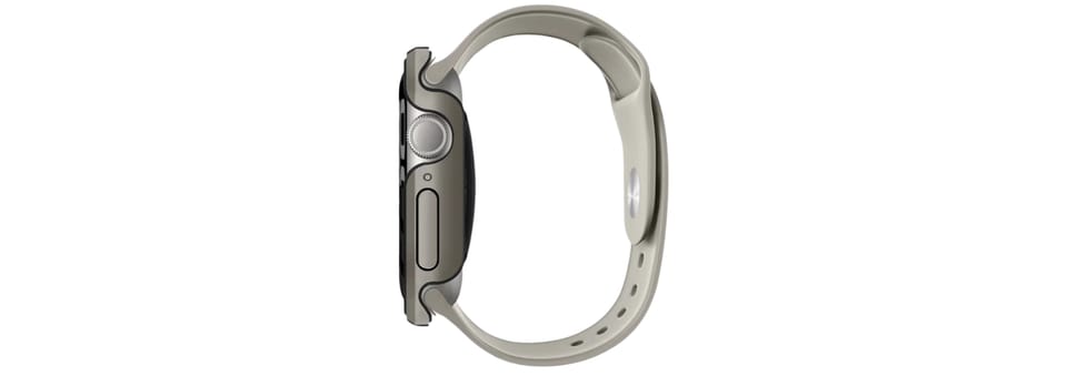 UNIQ etui Valencia Apple Watch Series 46mm srebrny/titanium silver