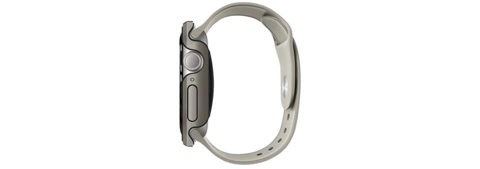 UNIQ etui Valencia Apple Watch Series     46mm srebrny/titanium silver