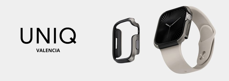 UNIQ etui Valencia Apple Watch Series 46mm srebrny/titanium silver