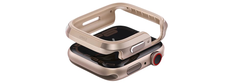UNIQ etui Valencia Apple Watch Series 46mm złoty/gold