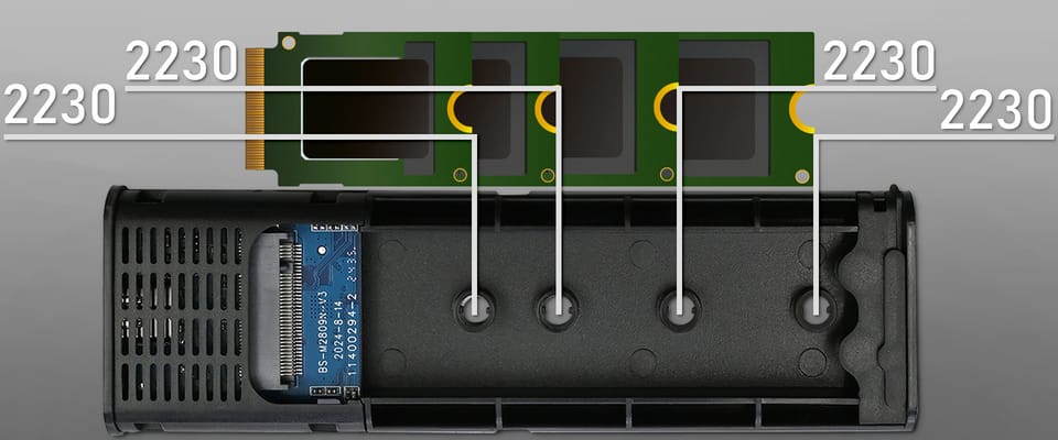 Qoltec Obudowa | kieszeń NV2271 na dysk M.2 SSD | SATA | NVMe | USB-C | 2TB