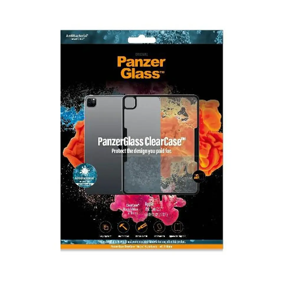 PanzerGlass ClearCase iPad Pro 12.9"2018/20/21 anttibacterial czarny/black