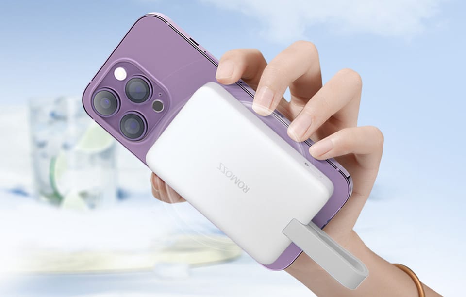 Powerbank Romoss WMS10 10000mAh 20W, biały – Ładowanie magnetyczne i szybkie ładowanie