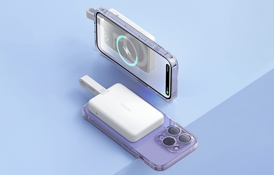 Powerbank Romoss WMS10 10000mAh 20W, biały – Ładowanie magnetyczne i szybkie ładowanie