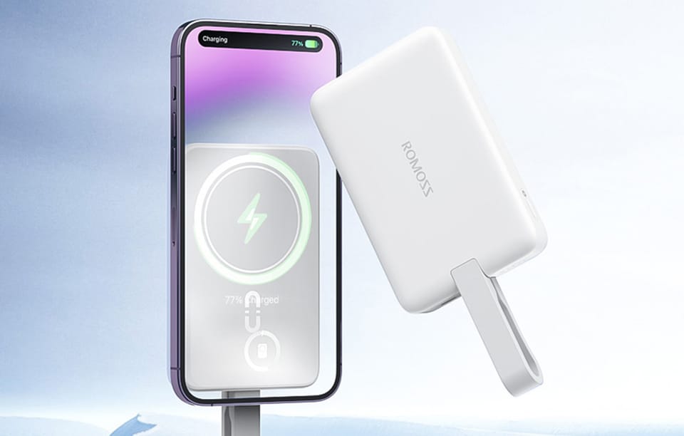 Powerbank Romoss WMS10 10000mAh 20W, biały – Ładowanie magnetyczne i szybkie ładowanie