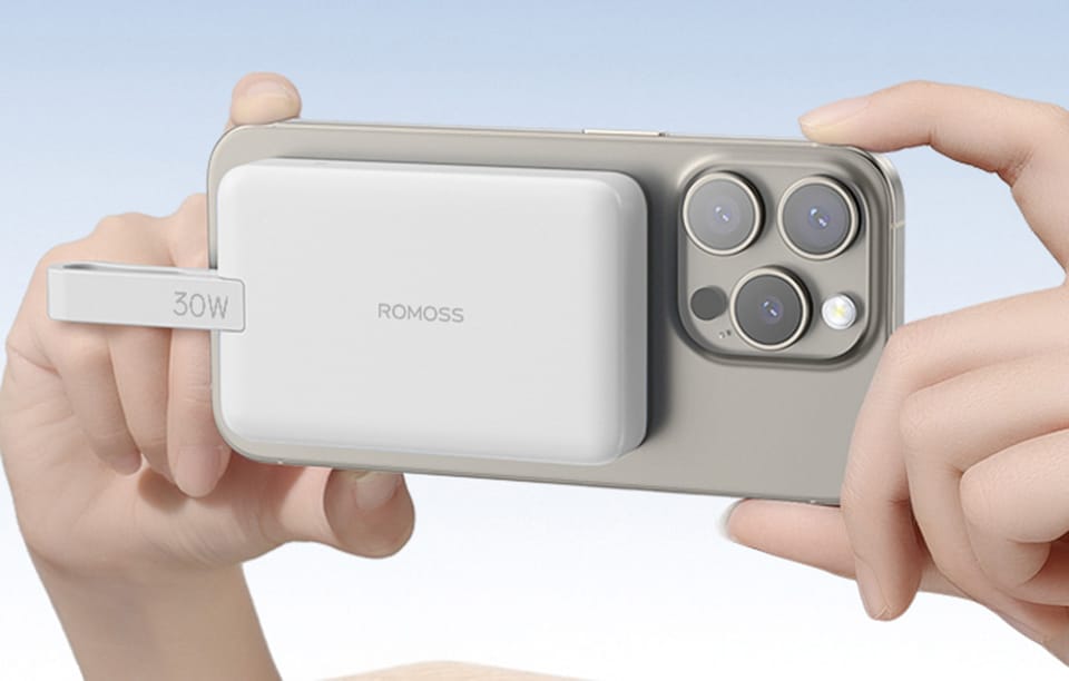 Powerbank Romoss WMS10 10000mAh 30W, biały – Ładowanie magnetyczne i szybkie ładowanie