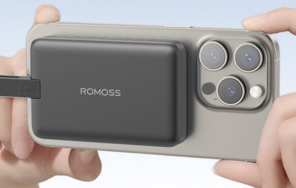 Powerbank Romoss WMS10 10000mAh 30W, czarny – Ładowanie magnetyczne i szybkie ładowanie