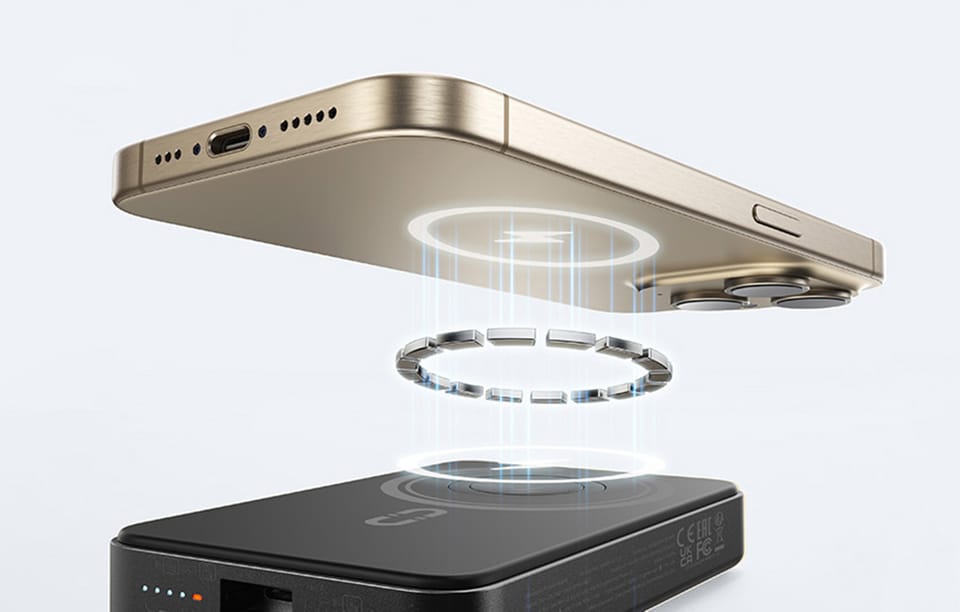 Powerbank Romoss WM010 10000mAh 20W, czarny – Ładowanie magnetyczne dla iPhone, Apple Watch, AirPods