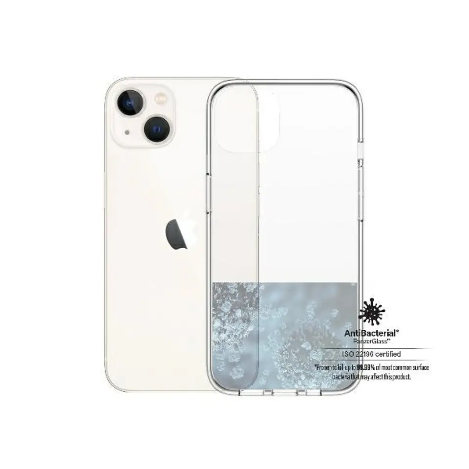 PanzerGlass ClearCase iPhone 13 / 14 /15 6,1" Antibacterial Military grade clear 0313