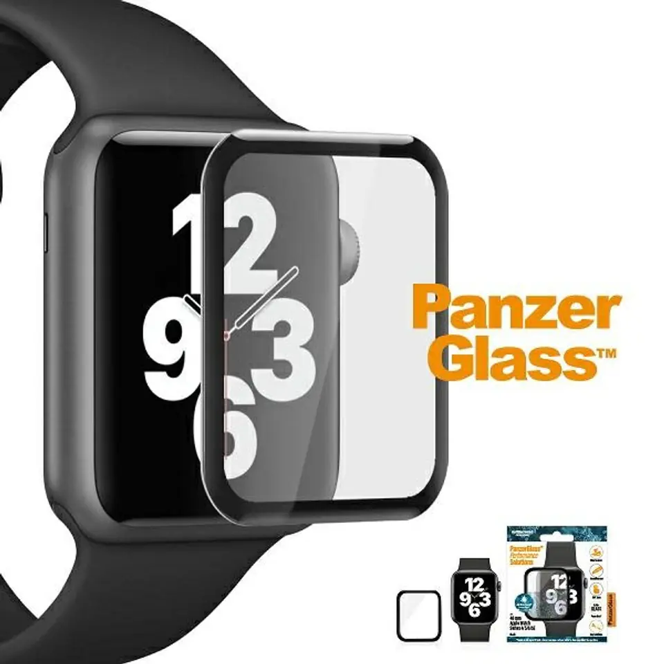 PanzerGlass Curved Apple Watch 4/5/6/SE40mm Antibacterial czarny/black