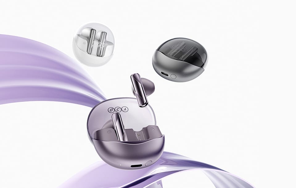 Słuchawki TWS QCY AilyBuds Clear T32 (Fioletowe)