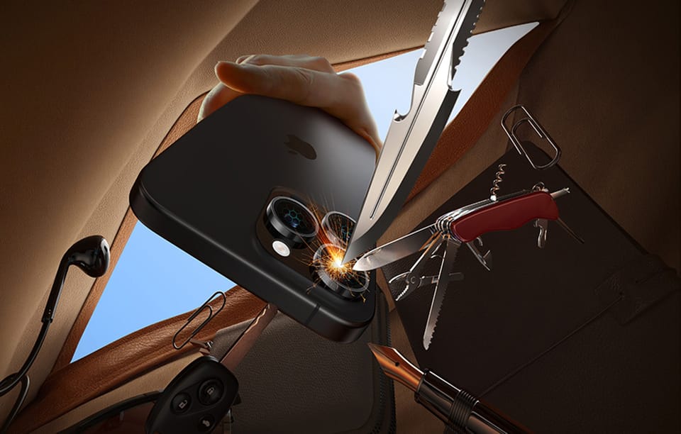 Szkło na aparat Lensguard dla iPhone 16 ProMax (Czarne)