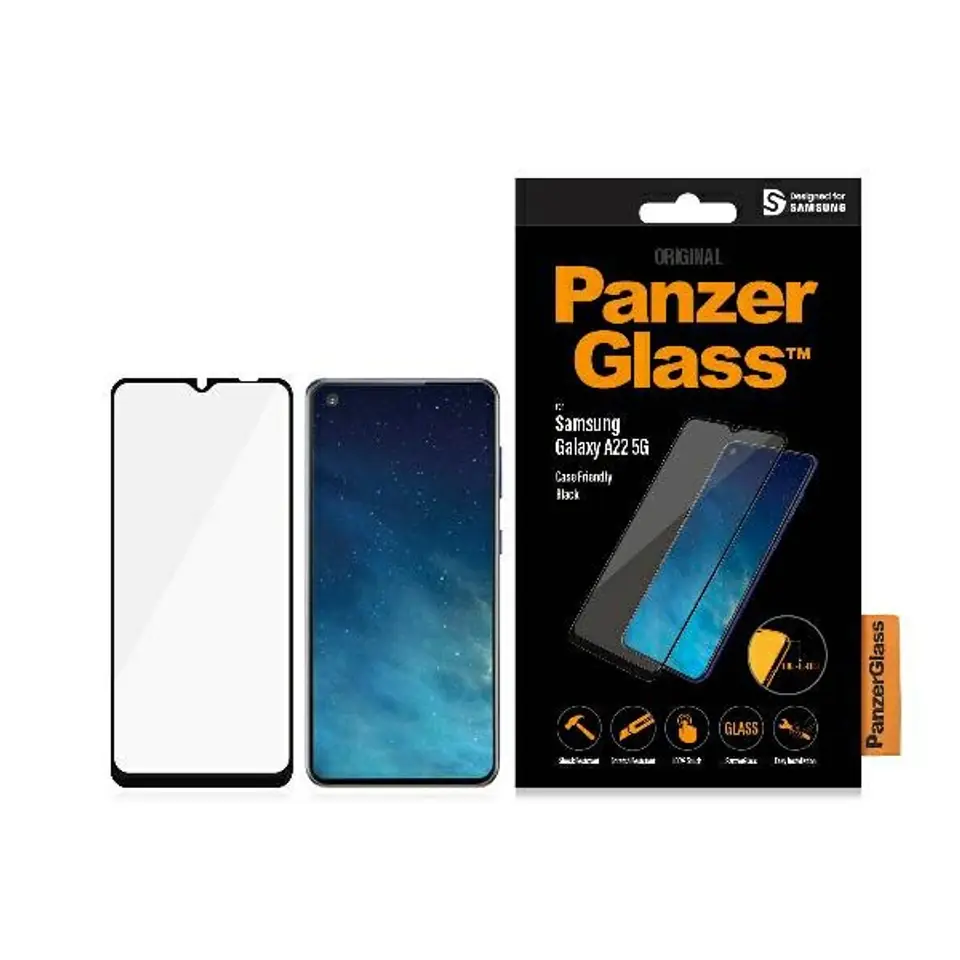 PanzerGlass E2E Regular Samsung A22 5GA226 Case Friendly czarny/black
