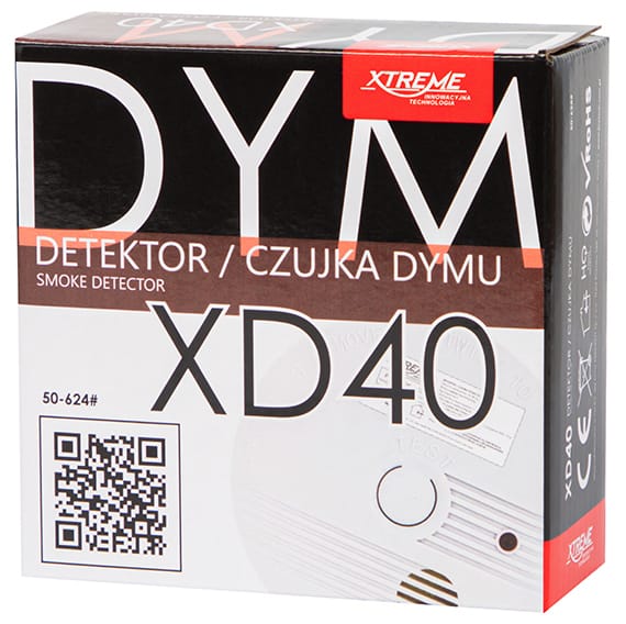 Detektor, czujnik dymu Xtreme XD40 9V