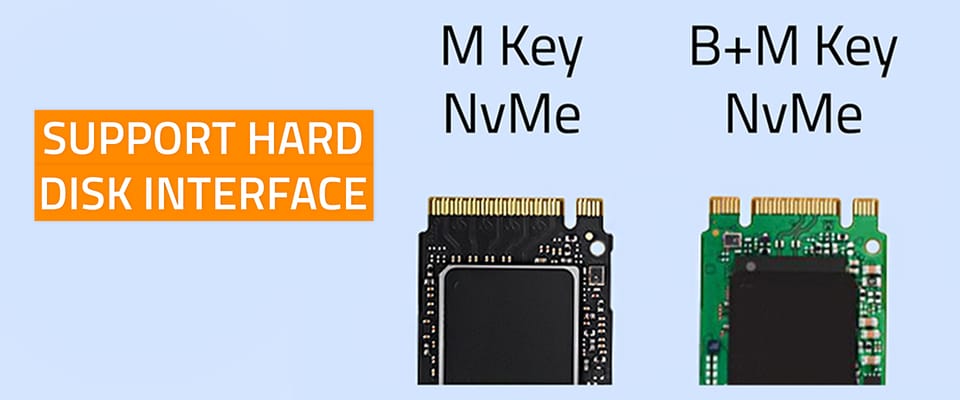 Qoltec Mini Aluminiowa Obudowa | Kieszeń na dysk M.2 SSD | NVMe | PCIe | USB 3.1 | Super speed 10Gb/s | 2TB | Srebrna