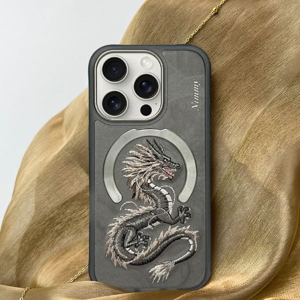Etui Nimmy Dragon MagSafe do iPhone 16   szary