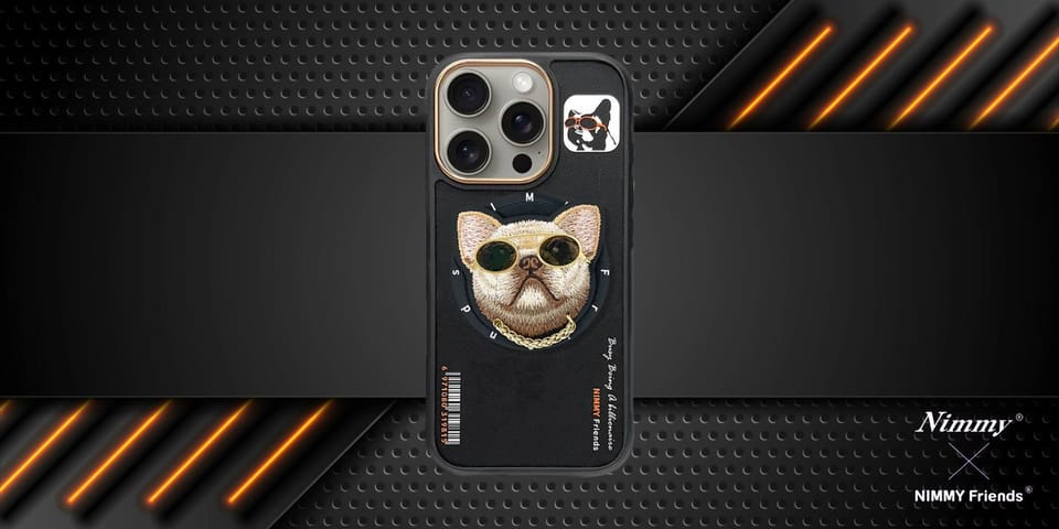 Etui Nimmy Glasses Cool Dog MagSafe do   iPhone 16 czarny