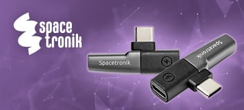 adapter Spacetronik USB-C na Jack 3,5 mm z funkcją ładowania, ładowanie i odtwarzanie muzyki jednocześnie, adapter audio, ładowanie Power Delivery, uniwersalny adapter USB-C, adapter do muzyki, adapter do telefonu, adapter wielofunkcyjny