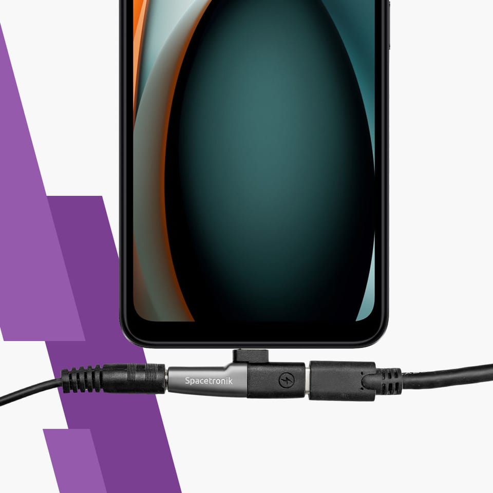 adapter Spacetronik USB-C na Jack 3,5 mm z funkcją ładowania, ładowanie i odtwarzanie muzyki jednocześnie, adapter audio, ładowanie Power Delivery, uniwersalny adapter USB-C, adapter do muzyki, adapter do telefonu, adapter wielofunkcyjny