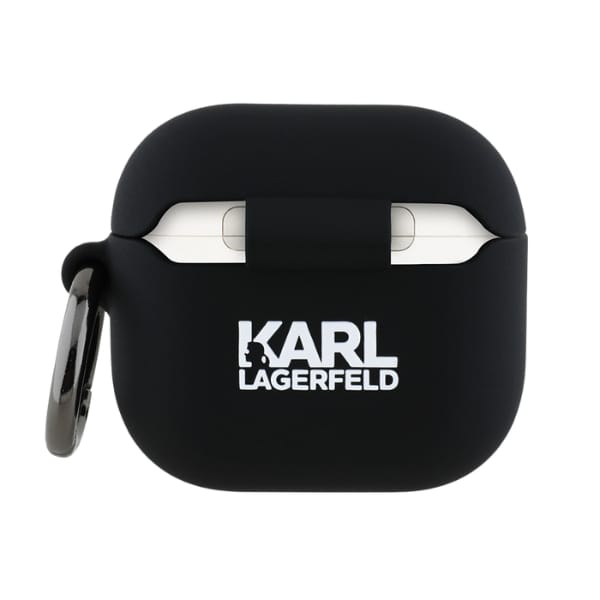 Karl Lagerfeld KLA4RUNIKK AirPods 4      cover czarny/black Silicone Karl Head 3D