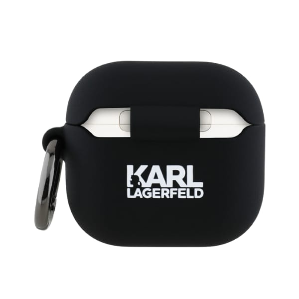 Karl Lagerfeld KLA4RUNKCHK AirPods 4     cover czarny/black Silicone Karl&Chaupette Head 3D
