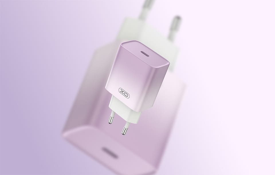 Ładowarka sieciowa XO CE18, USB-C, PD30W (fioletowa)