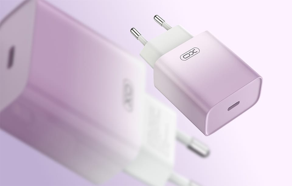 Ładowarka sieciowa XO CE18, USB-C, PD30W (fioletowa)